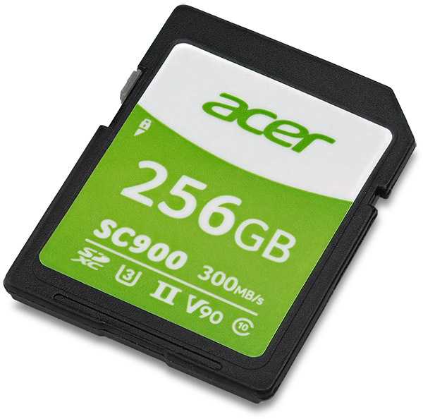 Acer SC900 UHS-II U3 V90 256GB SDXC Card