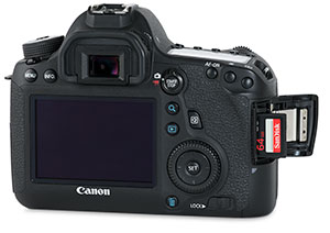 Canon 6D SD card slot