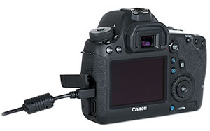 Canon 6D USB 3.0 cable connection to download files