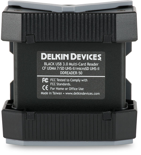 Delkin Devices Rugged Card Reader CF, SD, microSD UHS-II Card Reader DDREADER-50 bottom