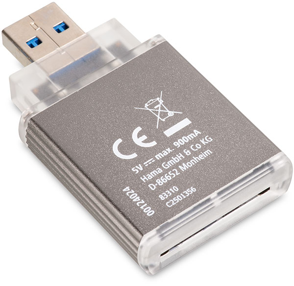 Hama USB 3.0 UHS-II SD Card Reader back