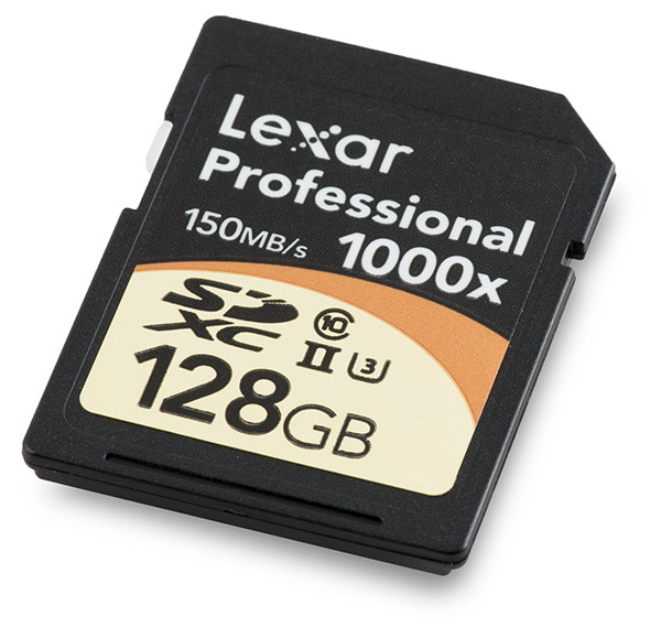 Lexar Professional 1000x UHS-II 128GB U3 SDXC Memory Card Front