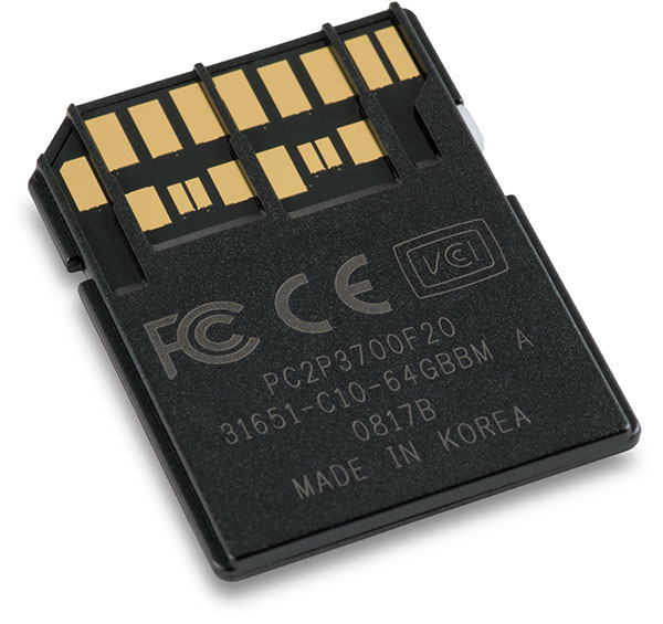 Lexar Professional 2000x UHS-II U3 64GB Rev E SDXC Memory Card Back