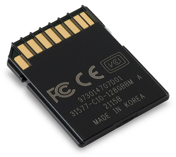 Lexar Professional 633x 128GB UHS-I U3 SDXC Memory Card Back