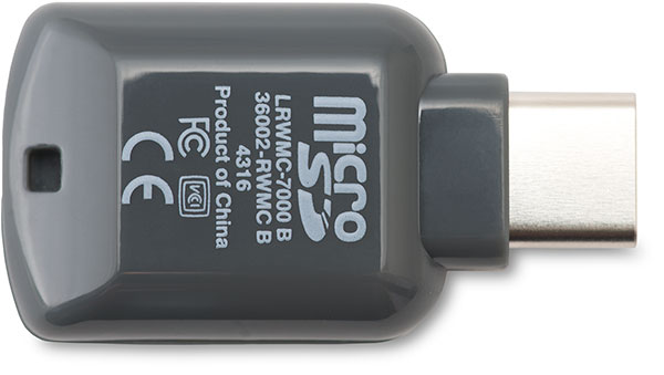 Lexar C1 microSD USB 3.1 Type-C Card Reader bottom