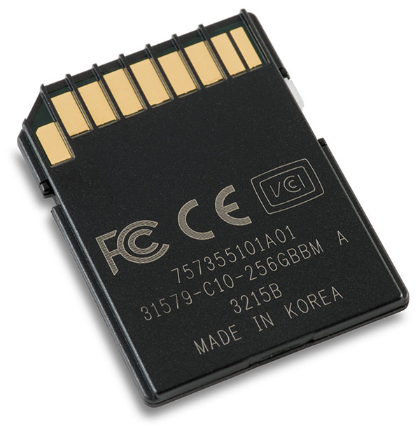 Lexar Professional 633x 256GB UHS-I U3 SDXC Memory Card Back