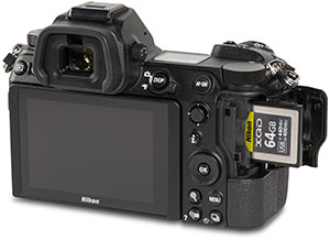 Nikon Z6 with XQD card in slot