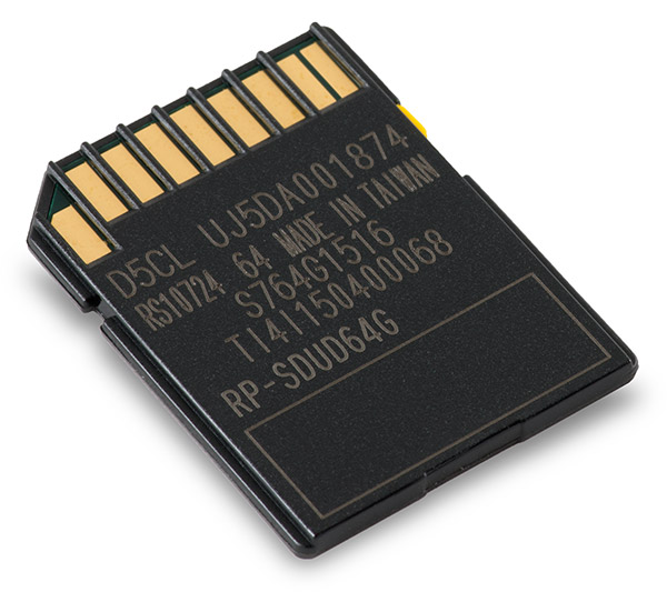 Panasonic Gold Series UHS-I 64GB SDXC Memory Card Back