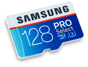 Samsung PRO Select 128GB microSDXC memory card