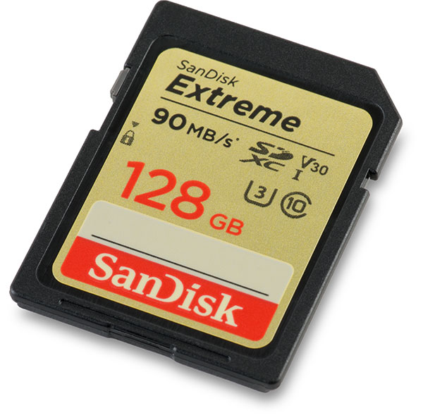 SanDisk Extreme 90MB/s UHS-I U3 V30 1286GB SDXC Memory Card