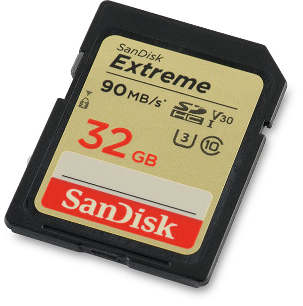 SanDisk Extreme 90MB/s UHS-I U3 V30 32GB SDHC Card