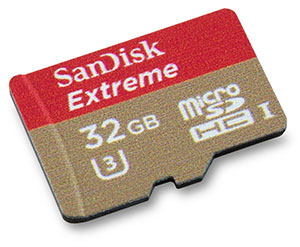 SanDisk Extreme U3 microSDHC 32GB Card