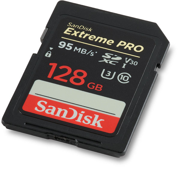 SanDisk Extreme Pro 95MB/s UHS-I U3 V30 128GB SDXC Card