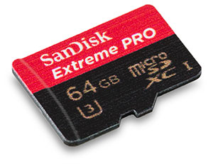 SanDisk Extreme Pro 95MB/s UHS-I U3 64GB microSDXC Card