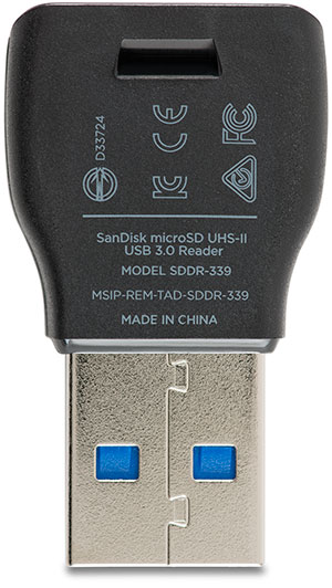 SanDisk microSD UHS-II Reader bottom