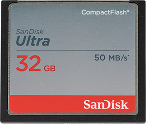 SanDisk Ultra 32GB CompactFlash Memory Card Front