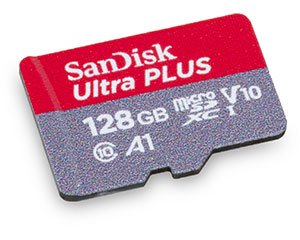 SanDisk Ultra Plus UHS-I V10 A1 128GB microSDXC Card