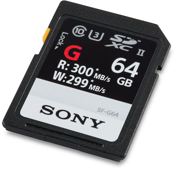Sony SF-G Series 300MB/s 64GB SDXC UHS-II Memory Card