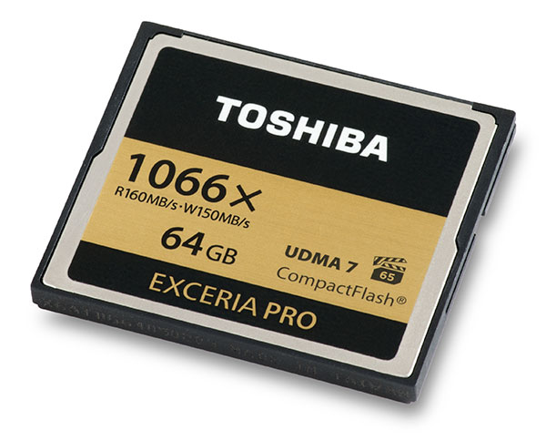 Toshiba Exceria Pro 1066x 64GB CompactFlash Card Front