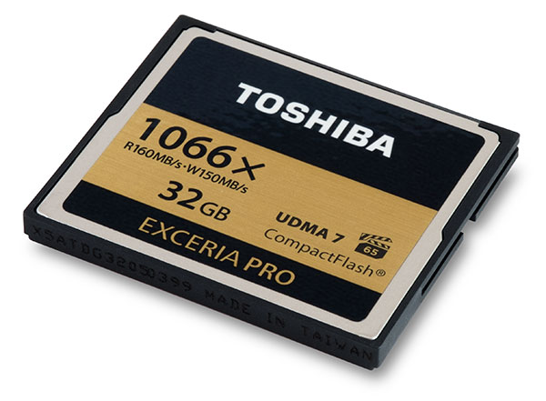Toshiba Exceria Pro 1066x 32GB CompactFlash Card Front