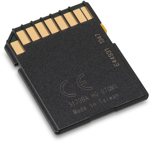Transcend 500S V30 64GB SDXC Memory Card Back