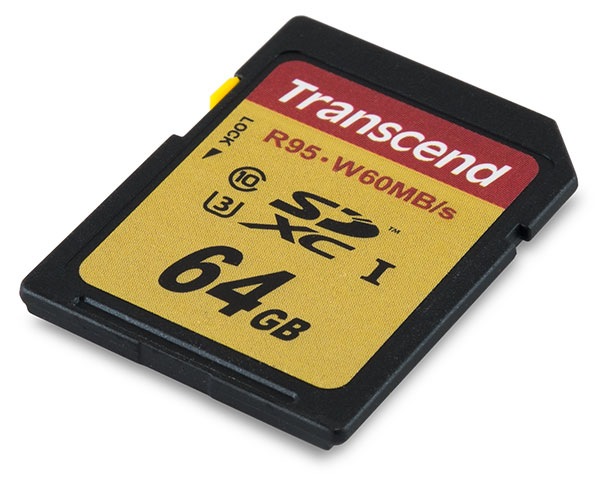 Transcend U3 95/60 MB/s 64GB SDXC Memory Card