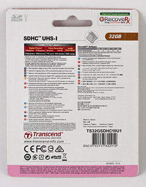 Transcend Ultimate 600X 32GB Memory Card Package Back
